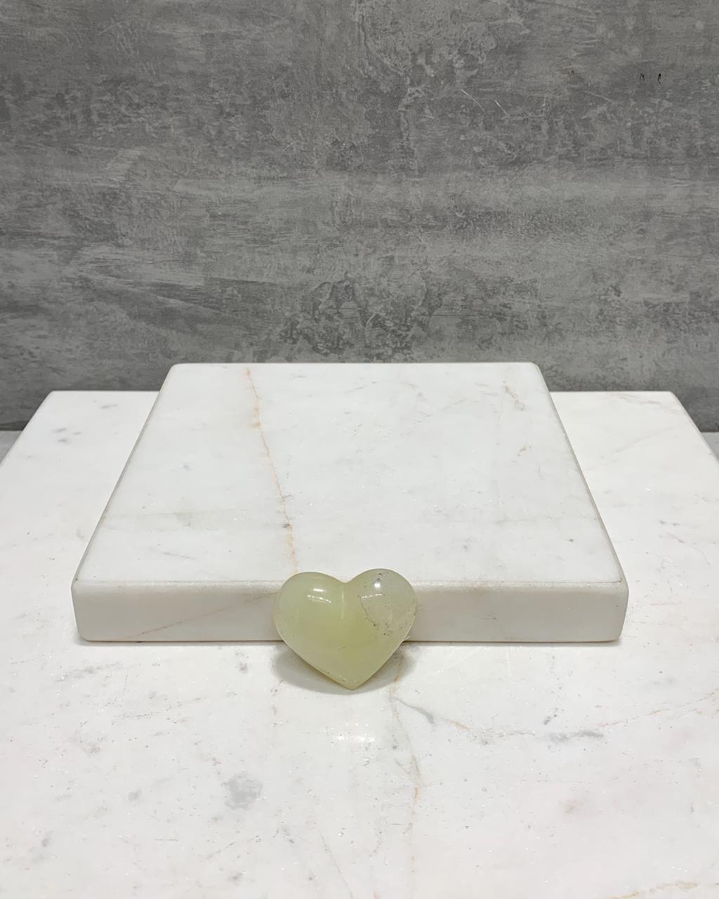 Coração Quartzo com Enxofre 3,0 a 3,5 cm aprox.