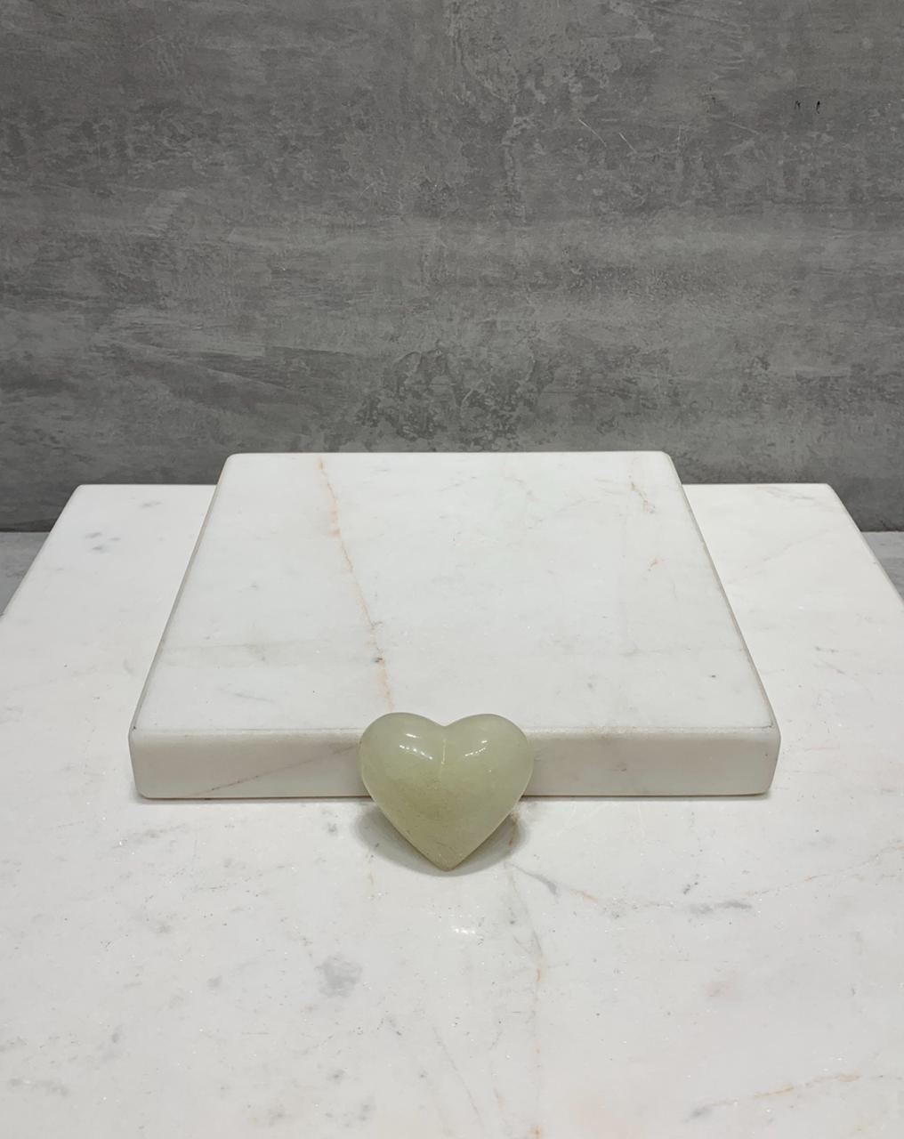 Coração Quartzo com Enxofre 3,2 a 3,5 cm aprox.