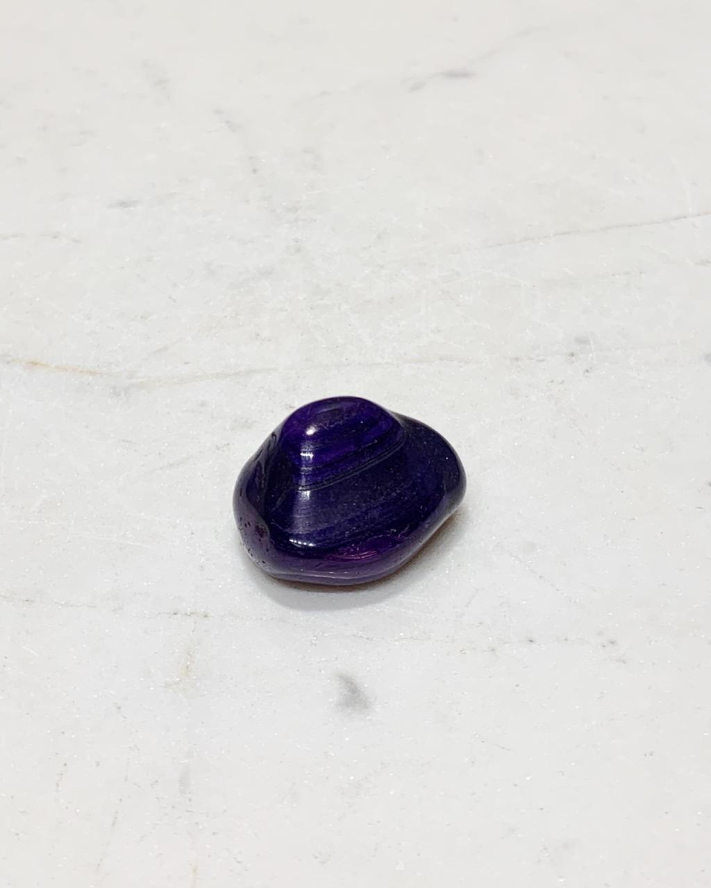 Pedra Ágata Lilas Tingida Rolada