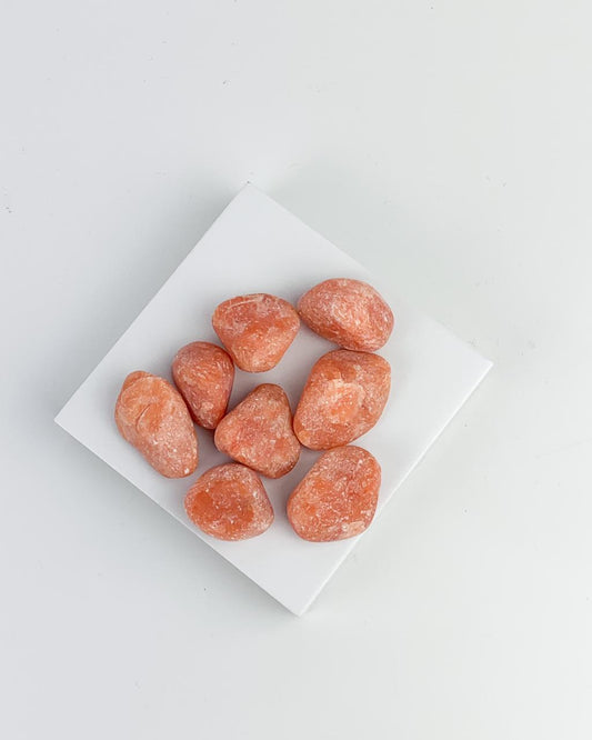 Pedra Calcita Laranja Rolada 5 a 11 gramas