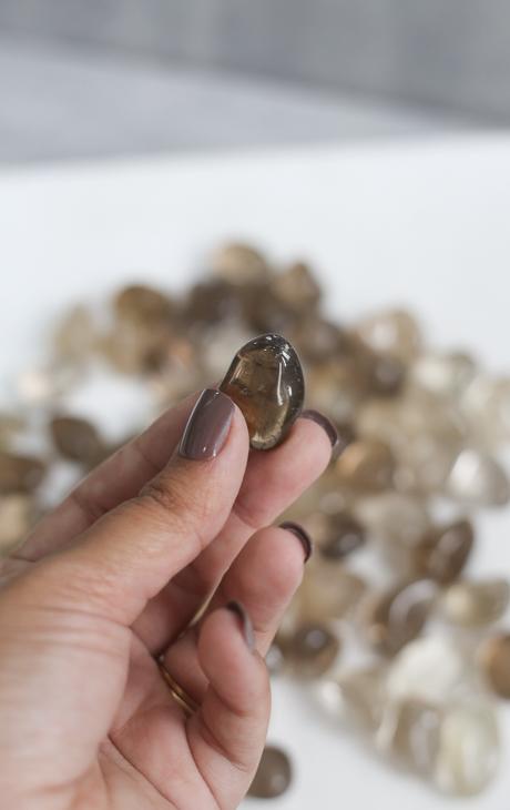 Pedra Quartzo Citrino Natural Rolado 6 a 10 gramas