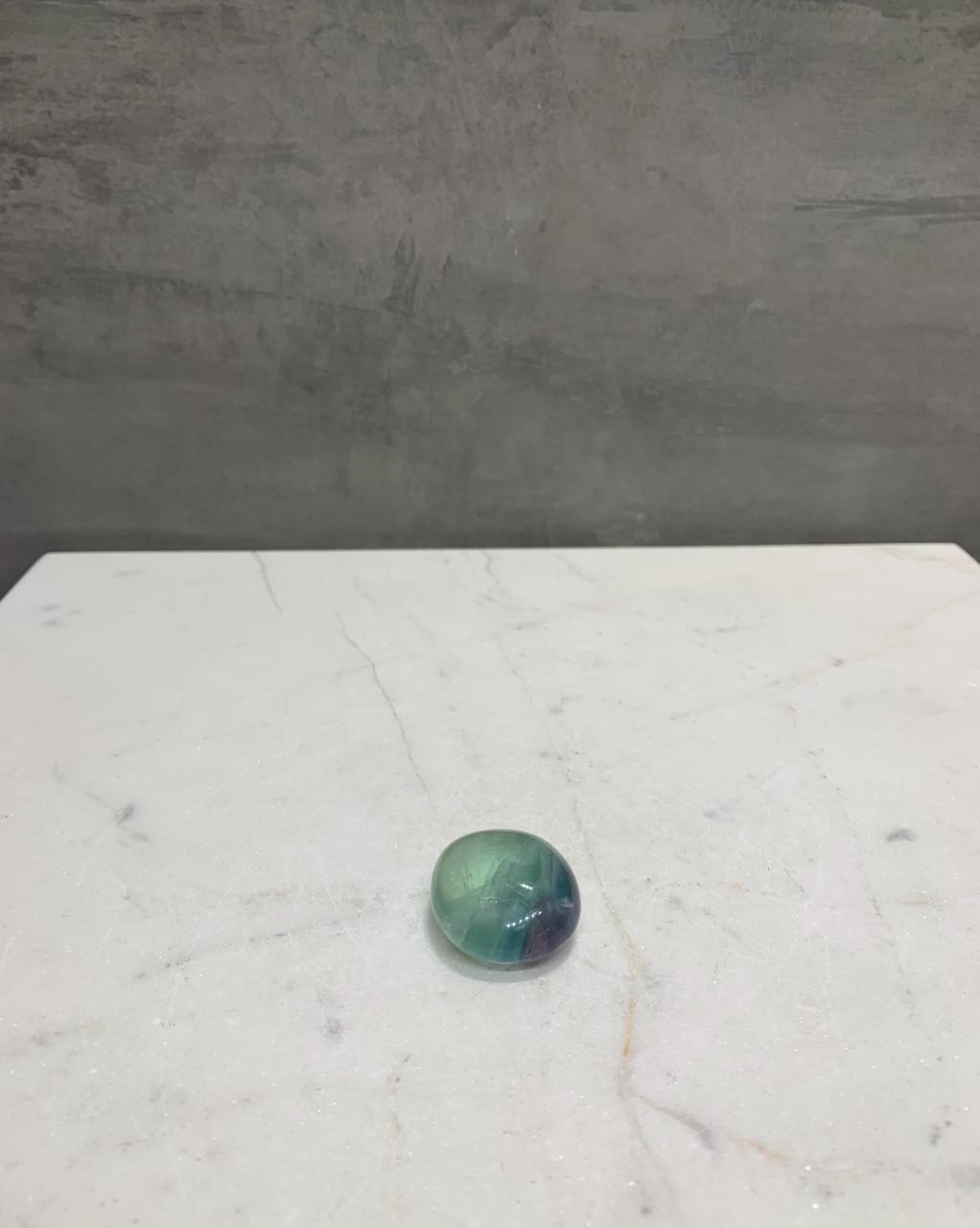 Pedra Fluorita Verde Rolada 11 a 14 gramas