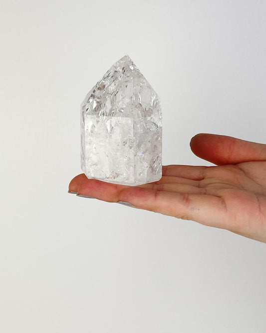 Ponta Quartzo Fogo e Gelo Polido 100 a 160 gramas