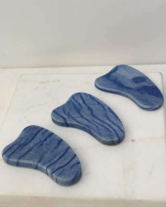 Gua Sha Quartzo Azul