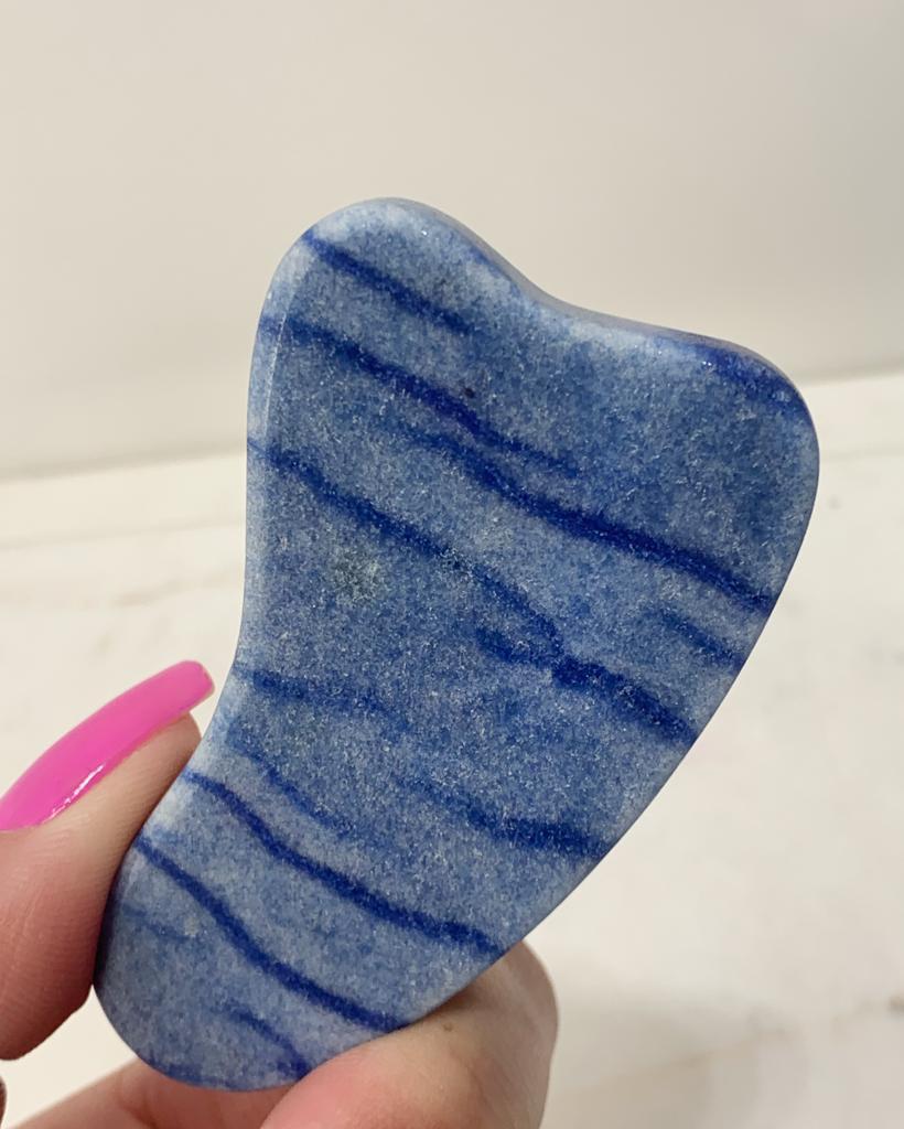 Gua Sha Quartzo Azul