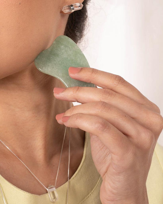 Gua Sha Quartzo Verde