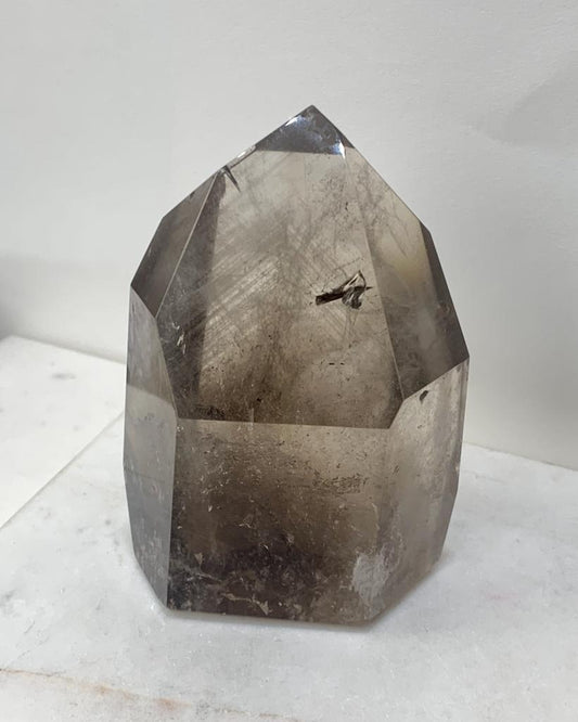 Ponta Polida Quartzo Fumê Fantasma / Canalizador - 450 gramas