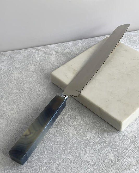 Faca Para Pão Ágata Natural Cinza