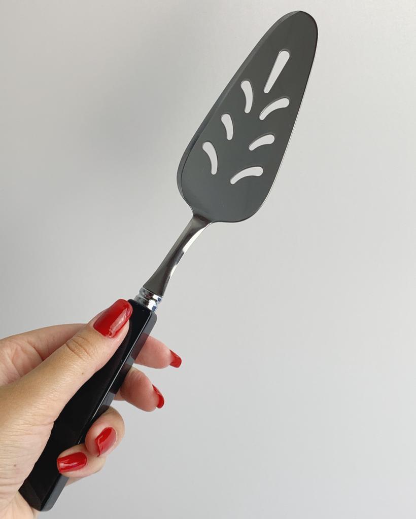 Espátula Para Bolo Ágata Preta Tingida