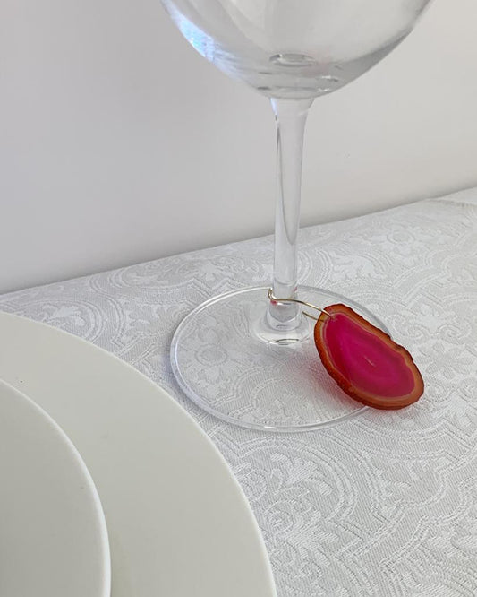 Marcado de Taça Ágata Rosa Tingida