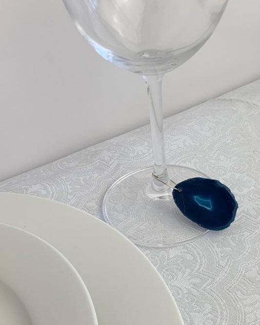Marcador de Taça Ágata Tingida Verde Frio