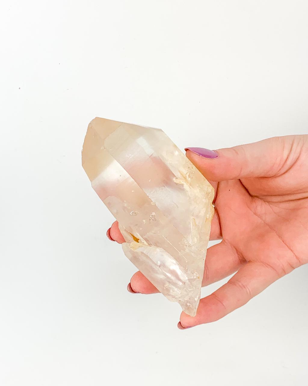 Ponta Cristal Bruto Lemurian 245 gramas