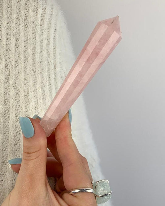 Bastão Voguel Massageador de Quartzo Rosa 77 gramas