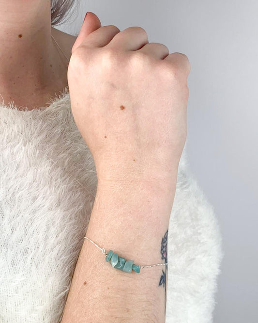 Pulseira Amazonita Prata 925