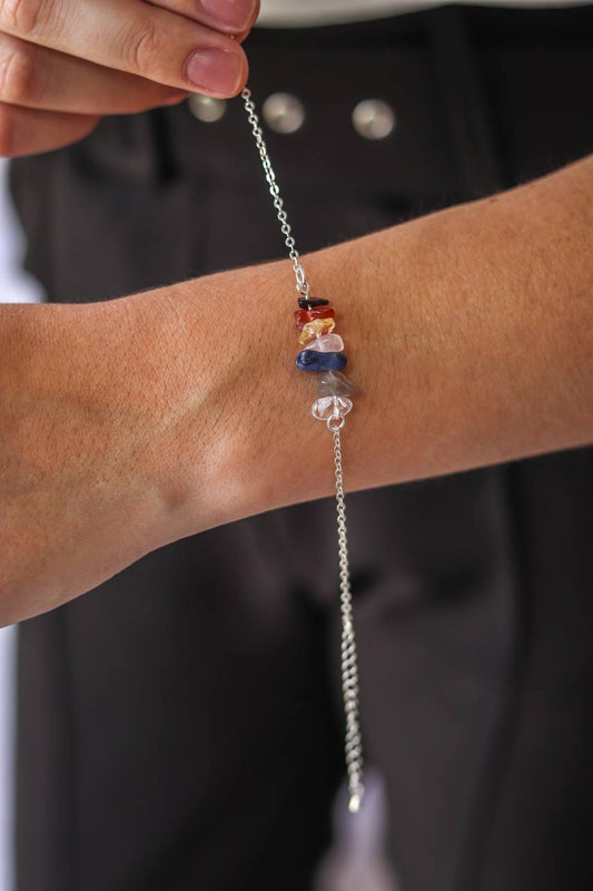 Pulseira Chakras Petit Banho Prata