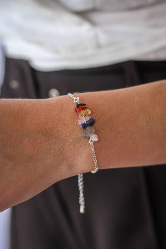 Pulseira Chakras Petit Banho Prata