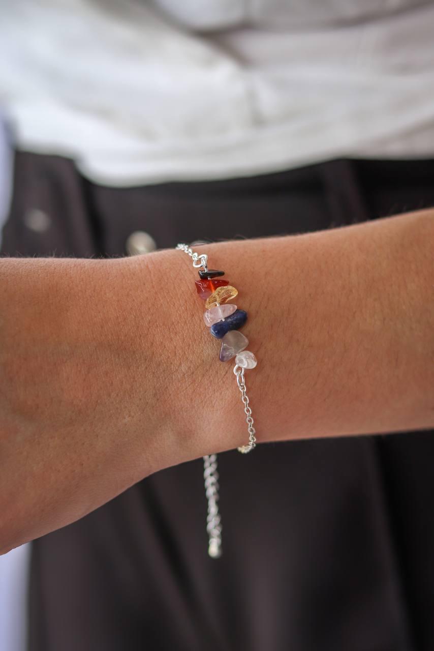 Pulseira Chakras Petit Banho Prata
