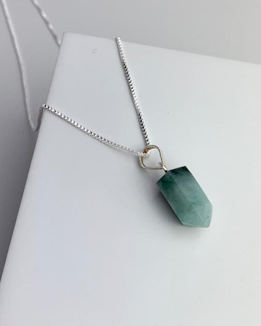 Colar Ponta Esmeralda Prata 925