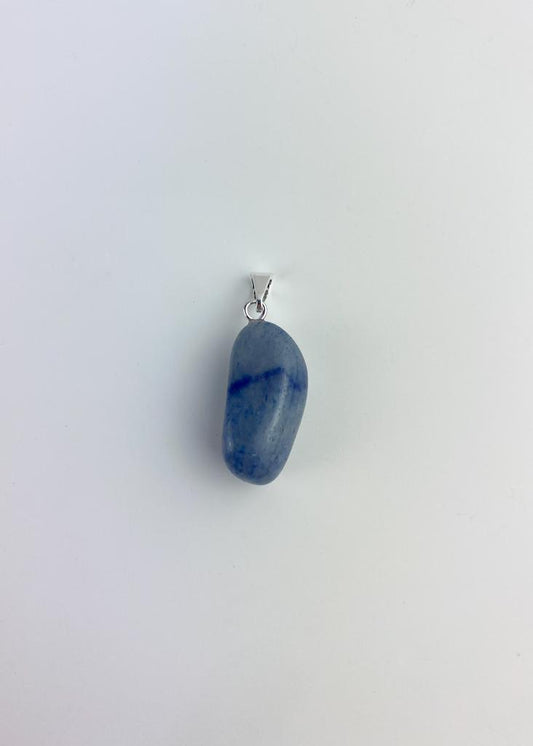 Pingente Quartzo Azul Banho Prata