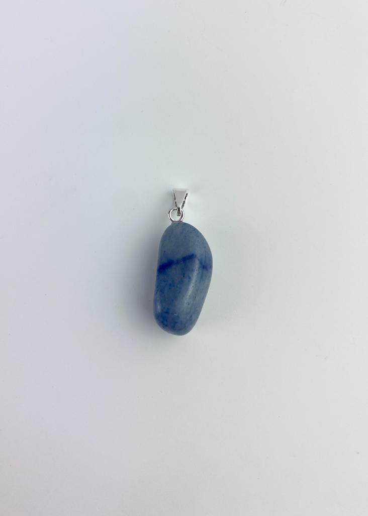 Pingente Quartzo Azul Banho Prata