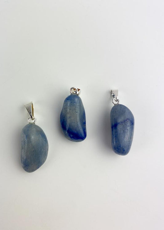 Pingente Quartzo Azul Banho Prata