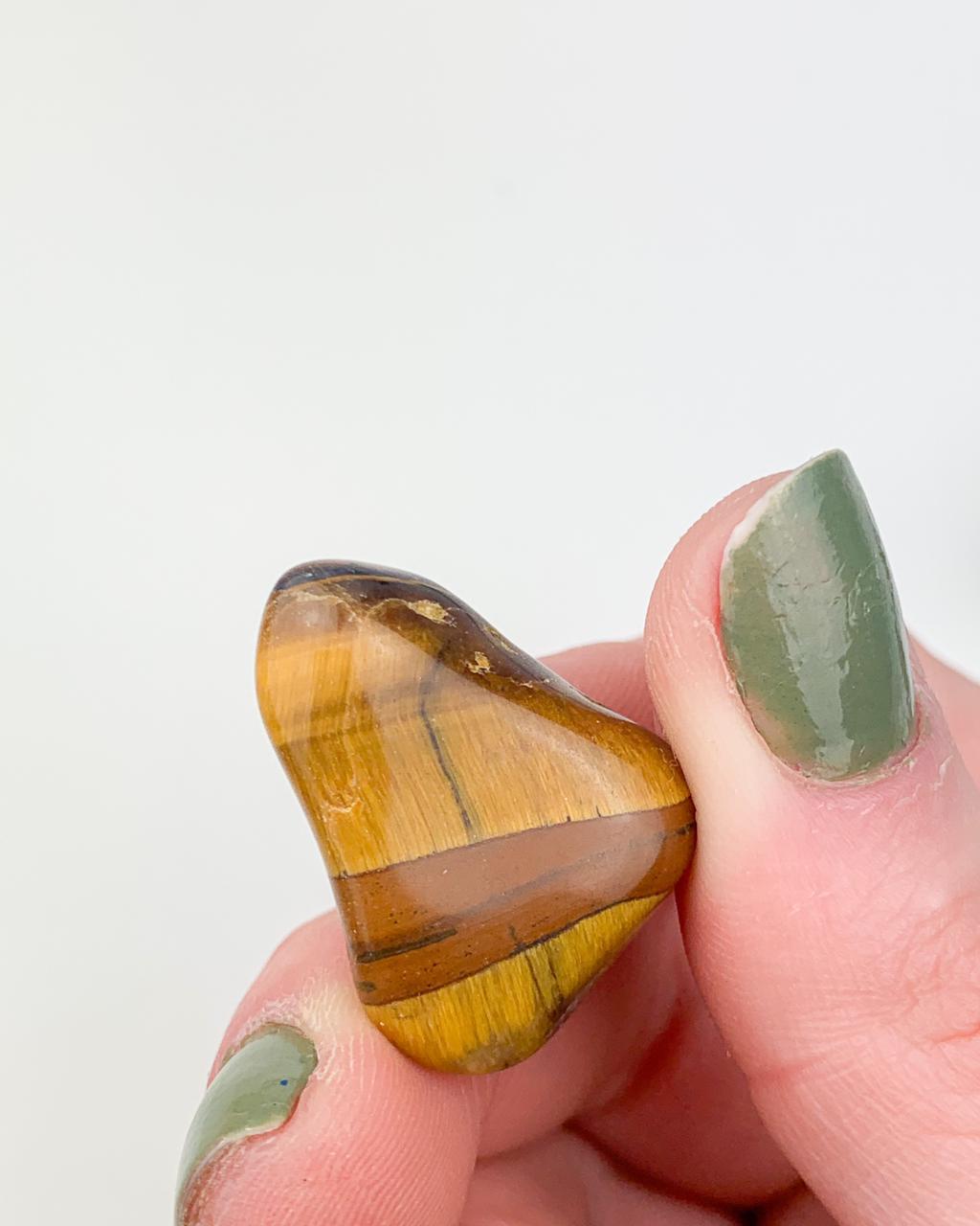 Pedra Olho de Tigre Rolado 4 a 8 gramas
