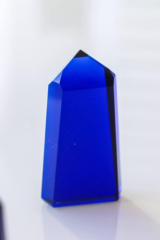 Ponta Polida Obsidiana Azul 120 a 138 gramas