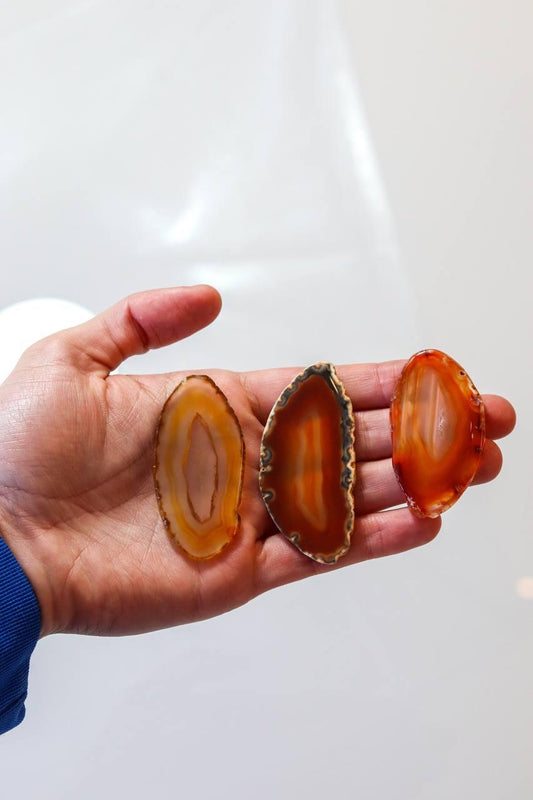 Chapa Ágata vermelha tingido 0