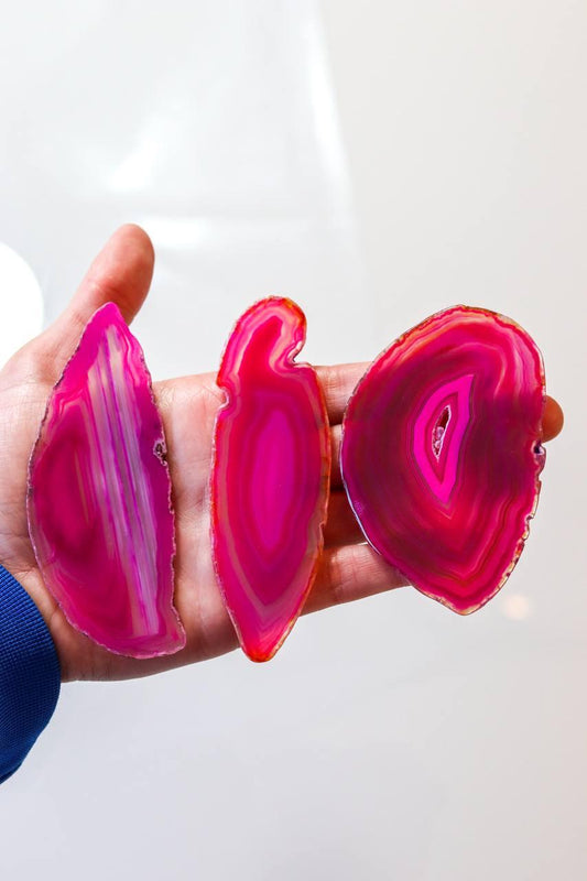 Chapa Ágata rosa tingida 02