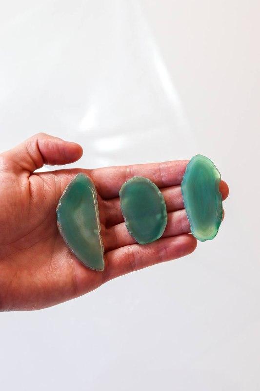 Chapa Ágata verde tingido 00