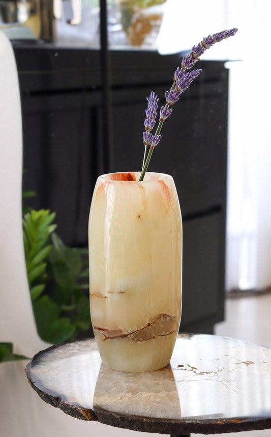 Vaso Ônix Branco Oval