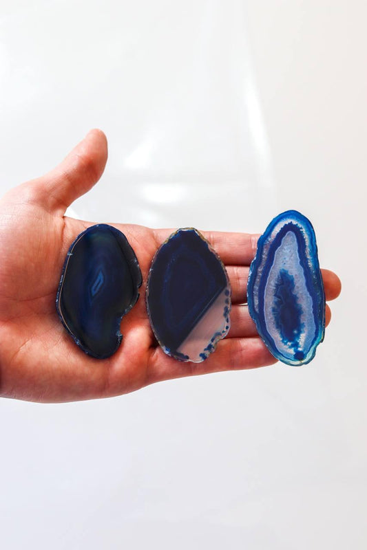Chapa Ágata Azul Tingida 0