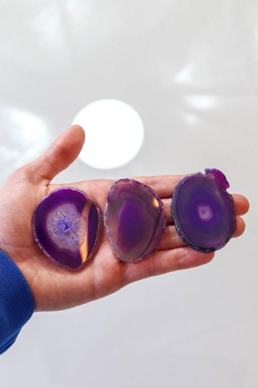Chapa Ágata roxa tingida 0