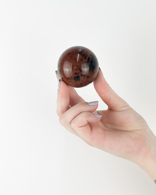 Bola Obsidiana Cor do Mogno 4,9 a 5,2 cm aprox.