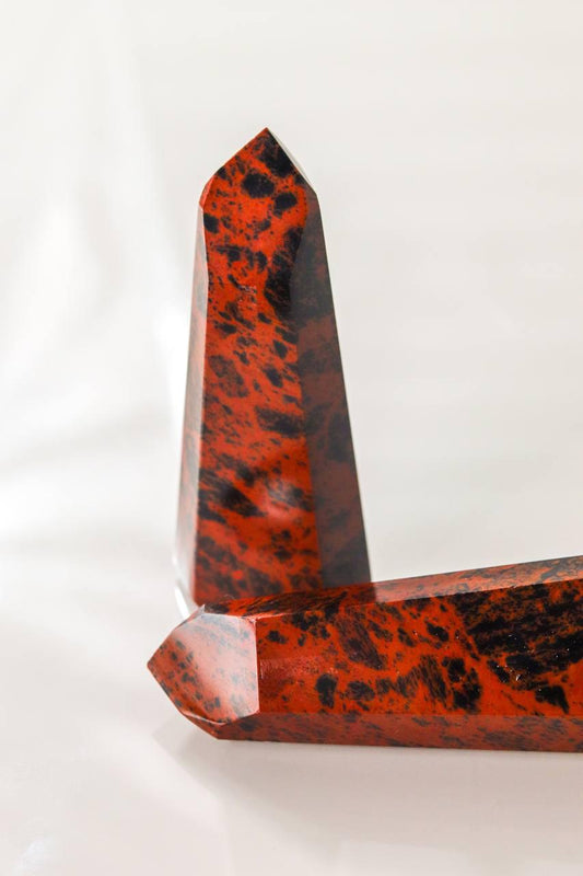 Ponta Polida Obsidiana Cor do Mogno 137 a 143 Gramas Aprox.