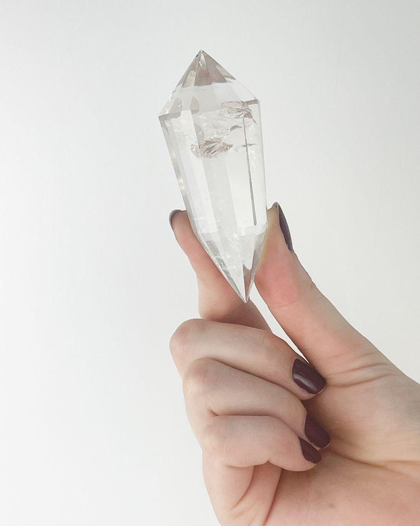 Bastão Vogel Cristal de Quartzo 12 Facetas 89 gramas