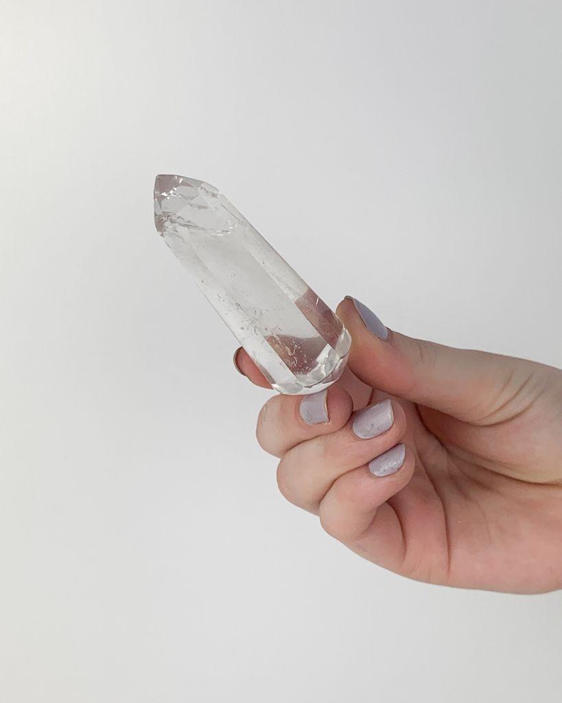 Bastão Massageador Cristal de Quartzo Biterminado 35 a 54 gramas aprox.