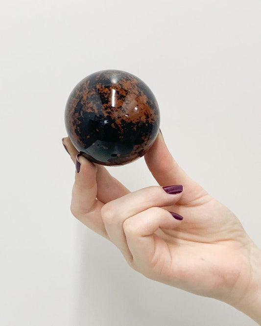 Bola Obsidiana Cor do Mogno 6,1 cm aprox.