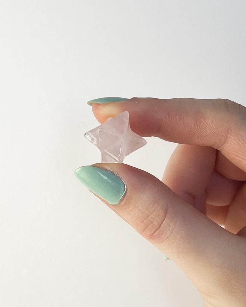 Merkaba Quartzo Rosa 4 a 9 gramas aprox.