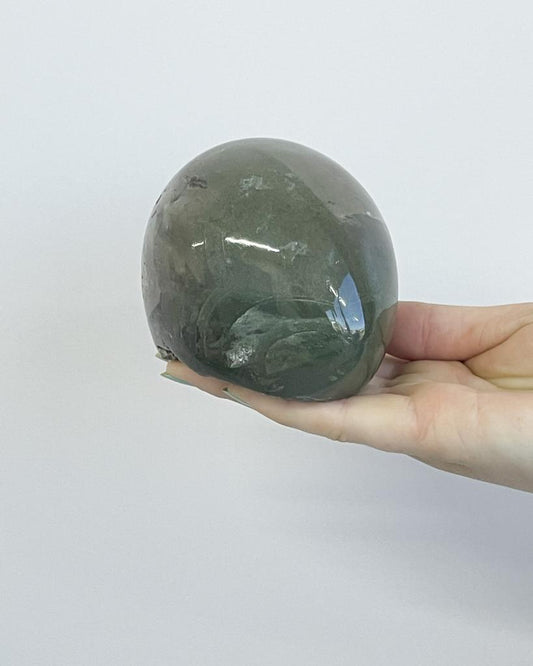 Pedra Quartzo Cristal Fantasma Polido 850 gramas aprox.