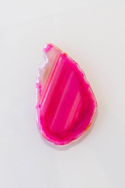 Chapa Ágata rosa tingida 0