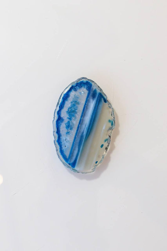 Chapa Ágata azul tingida 01