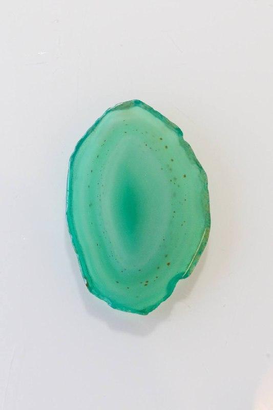 Chapa Ágata verde tingido 00