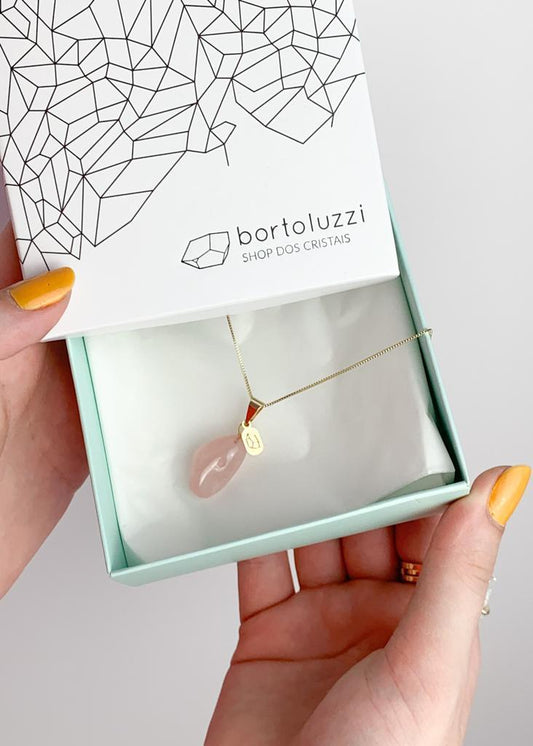 Colar Encanto Quartzo Rosa