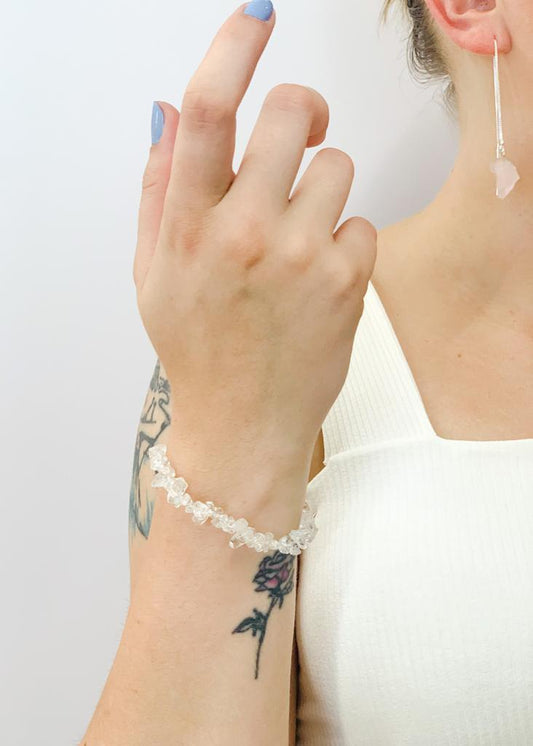 Pulseira Cascalho Cristal de Quartzo