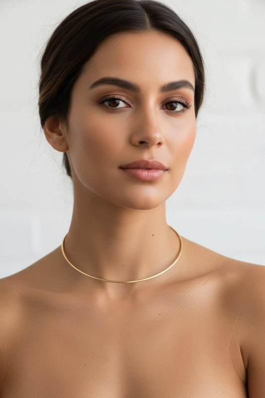 Choker Aro Banho Ouro
