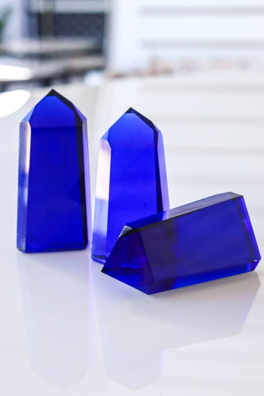 Ponta Polida Obsidiana Azul 140 a 166 gramas aprox.