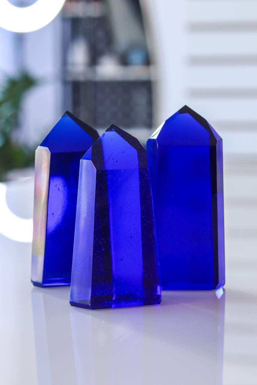 Ponta Polida Obsidiana Azul 140 a 166 gramas aprox.