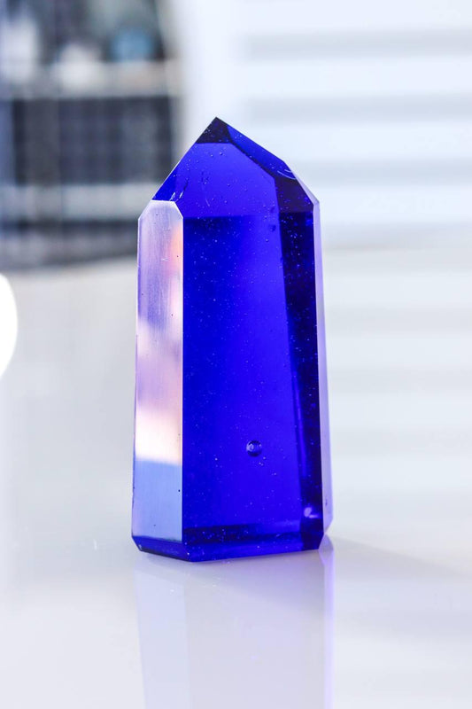 Ponta Polida Obsidiana Azul 201 a 217 gramas aprox.