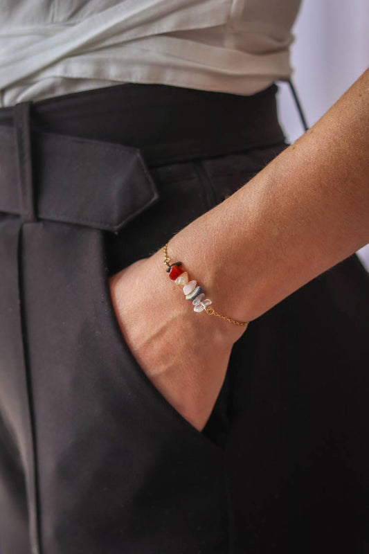 Pulseira Petit Chakras Banho Ouro